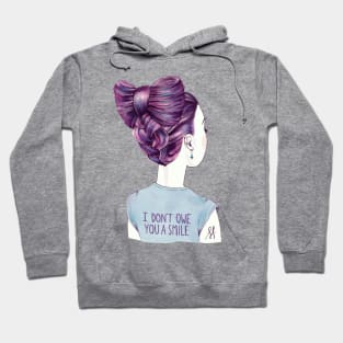 i don't owe you a smile NO BACKGROUND Hoodie